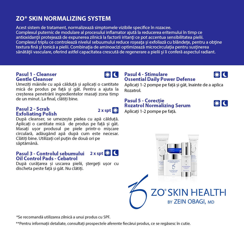 Kit ingrijire ten rosu/sensibil/cu rozacee - Skin Normalizing System