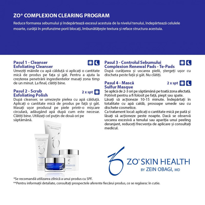 Kit ingrijire ten predispus la acnee - COMPLEXION CLEARING PROGRAM KIT