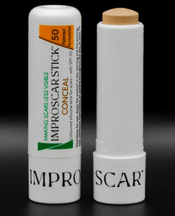 Tratament cicatrici pe baza de silicon cu SPF si pigment - Improscar® Stick SPF 50 Conceal - 6.9g